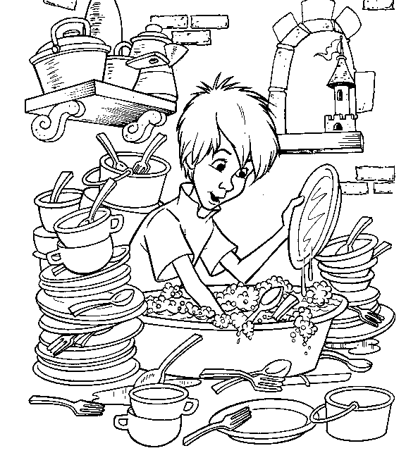 The sword in the stone Coloring Pages