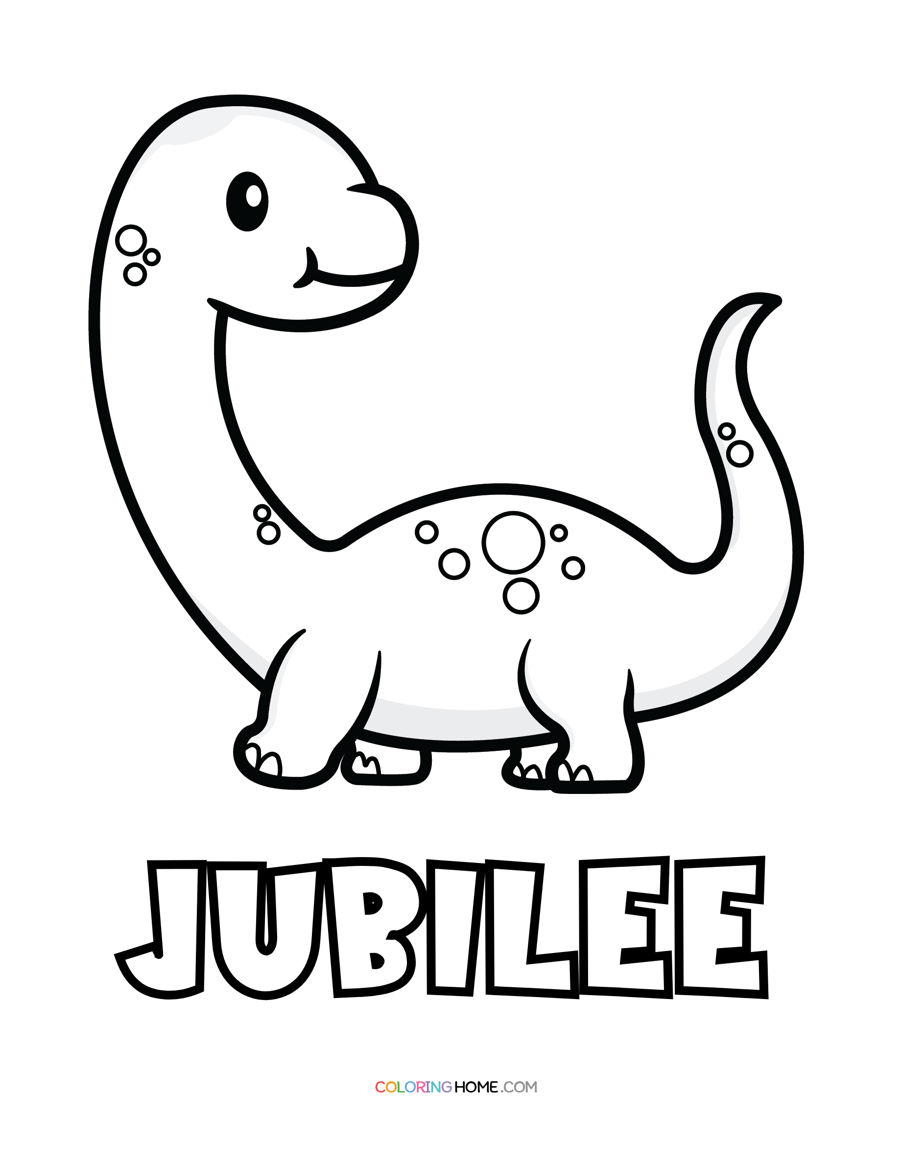 Jubilee dinosaur coloring page