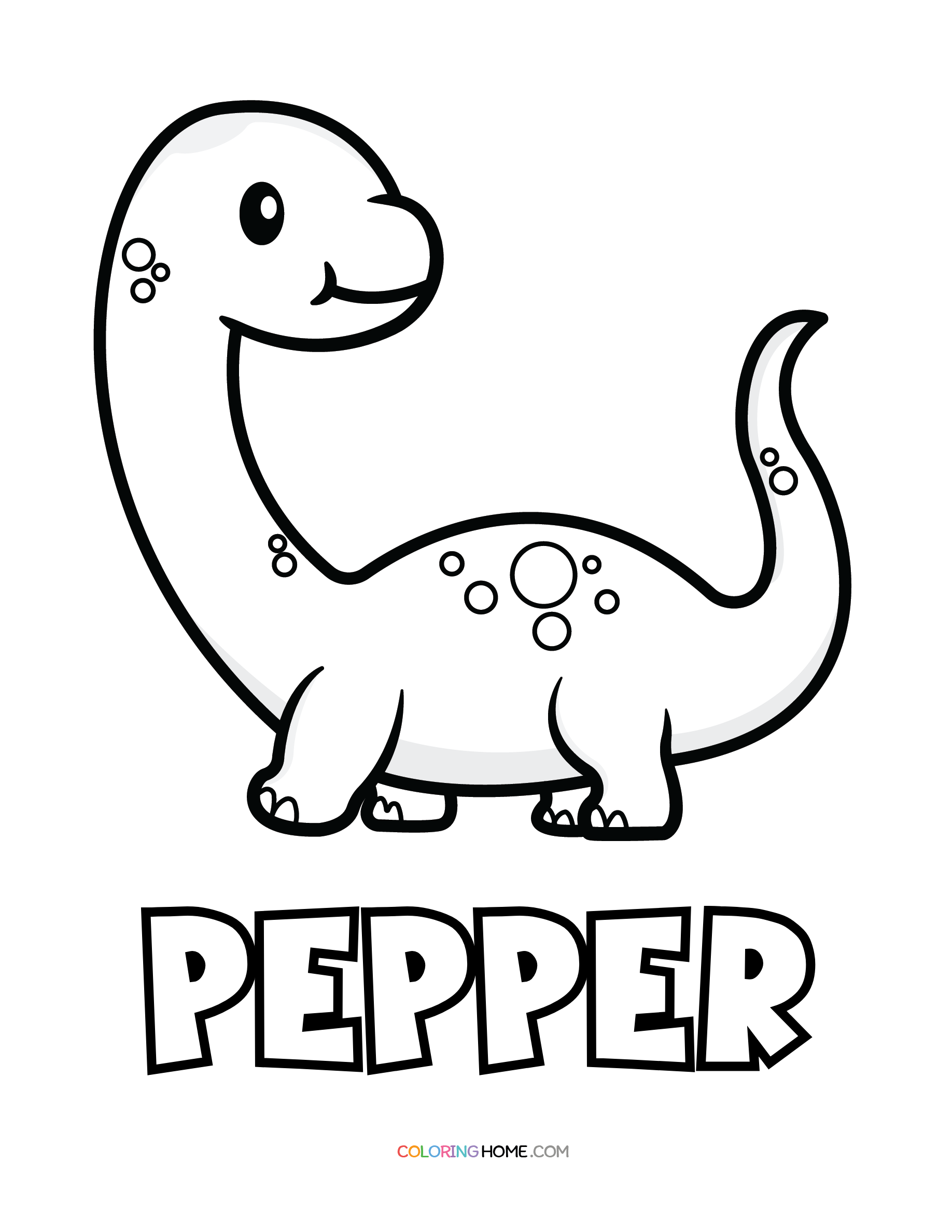 Pepper dinosaur coloring page