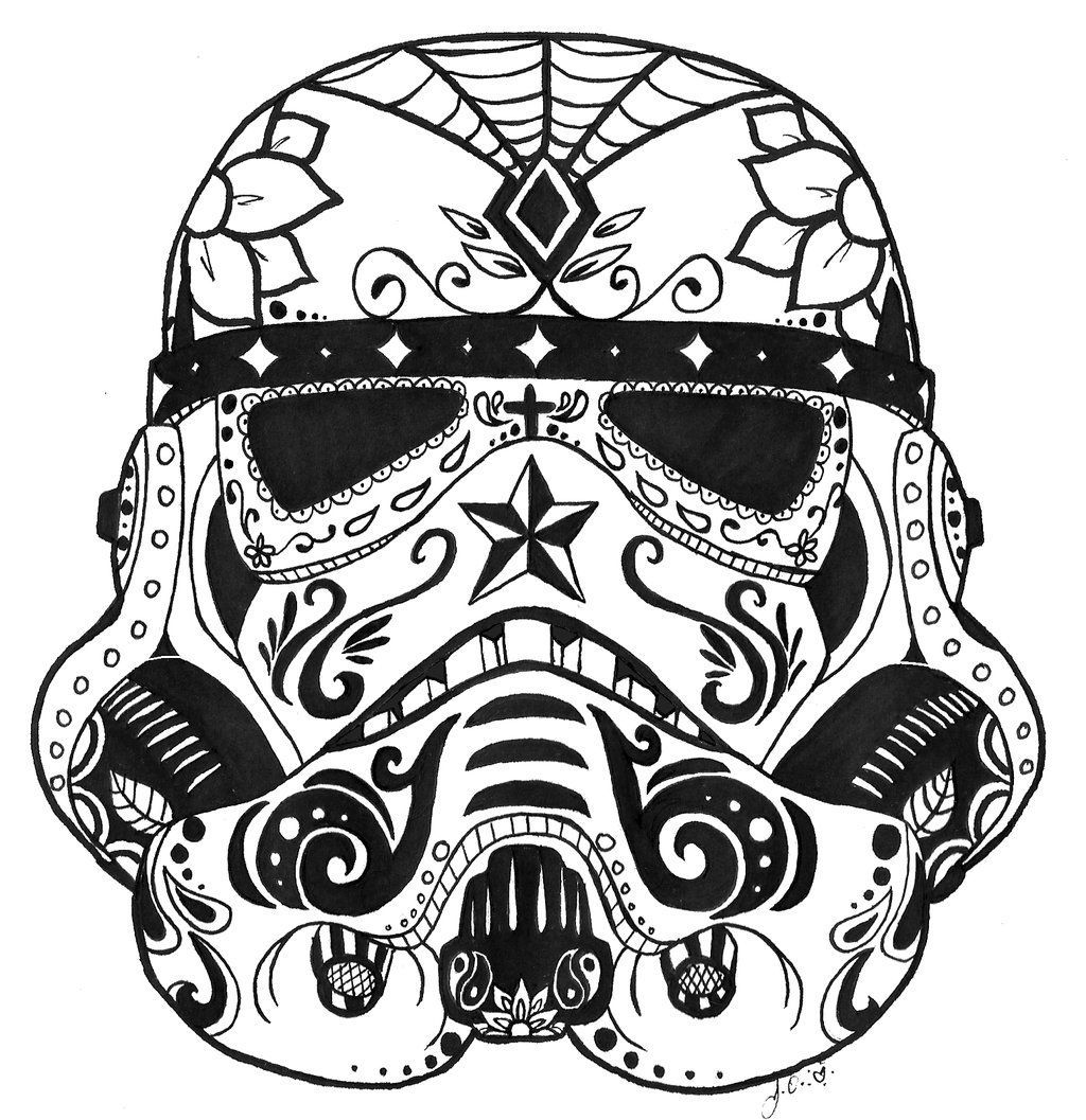 Star Wars Stormtrooper Sugar Skull Coloring Page | Skull coloring pages, Star  wars sugar skull, Star wars drawings