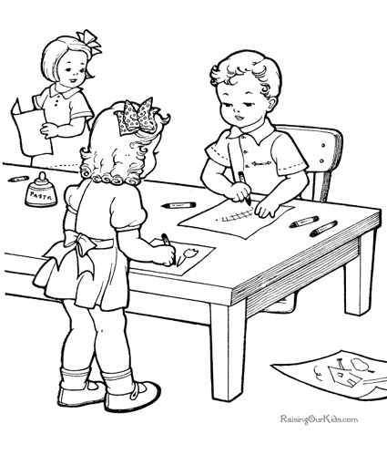 Printable School Coloring Pages - Colouring for Kids | School coloring pages,  Coloring pages, Coloring for kids