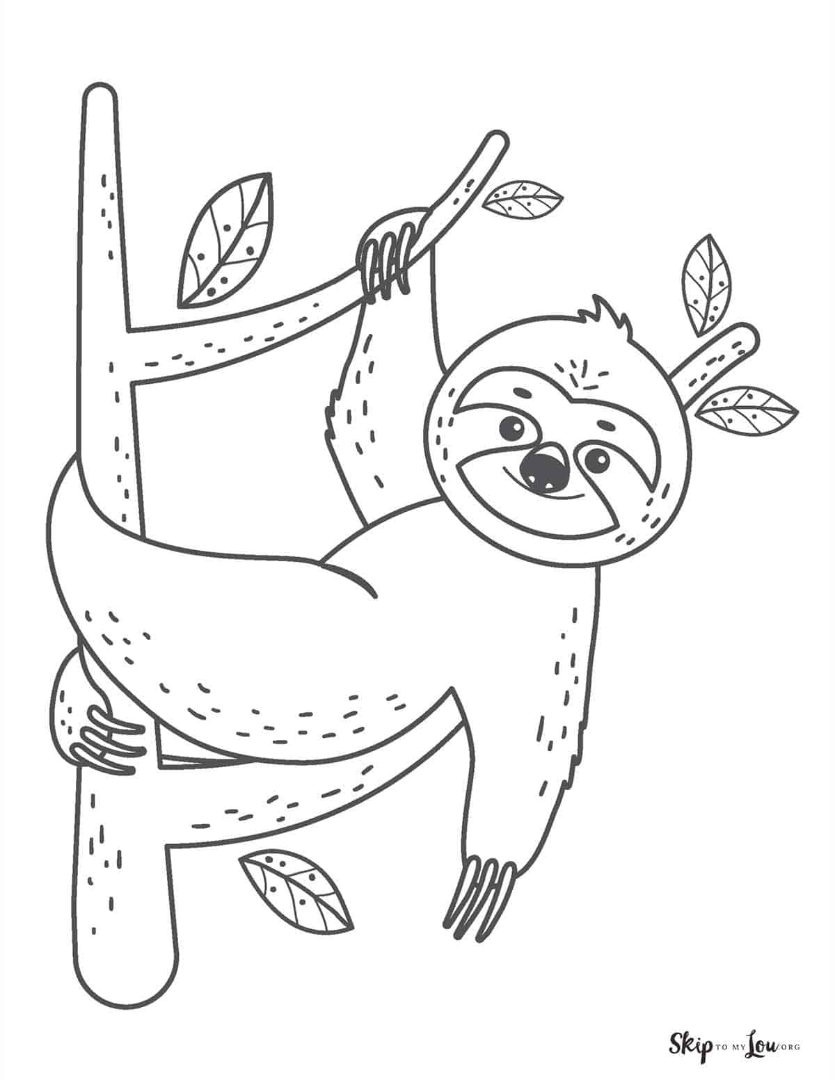 Sloth Coloring Pages | Skip To My Lou