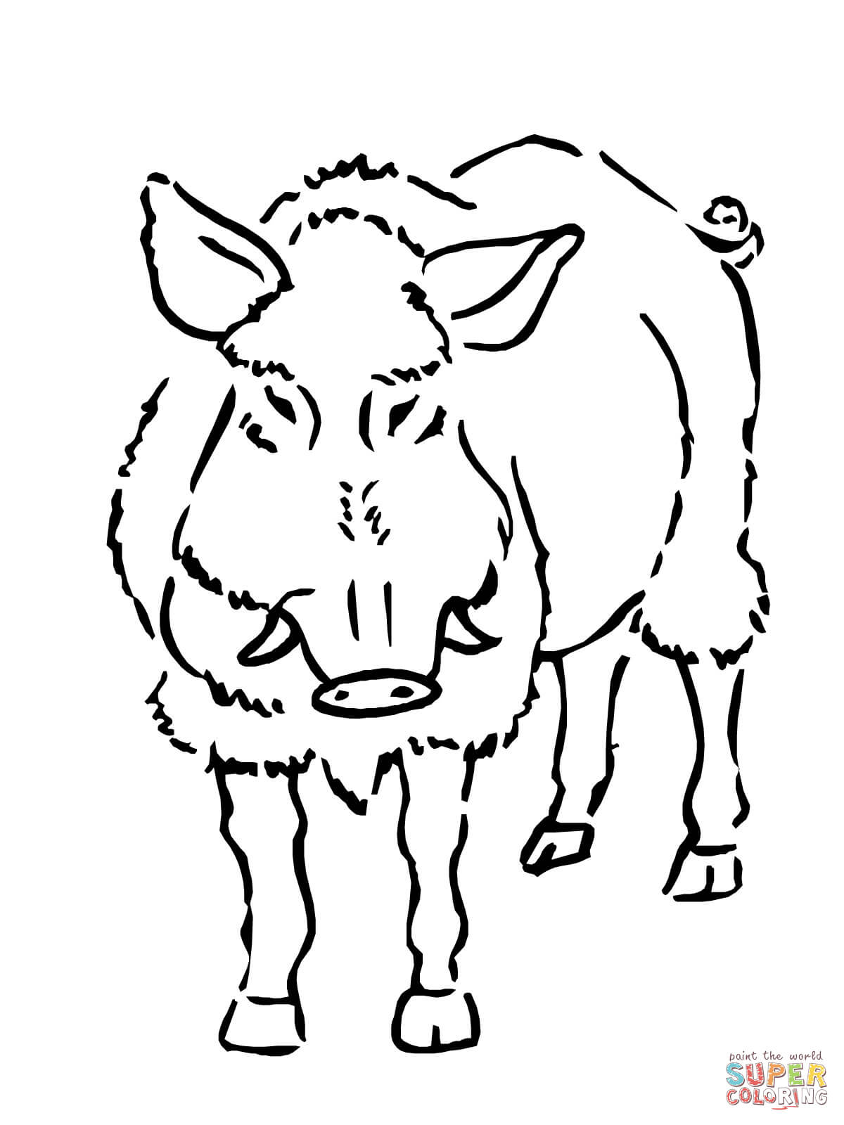 Boar coloring page | Free Printable Coloring Pages