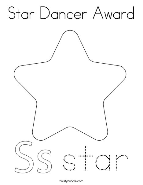 Star Dancer Award Coloring Page - Twisty Noodle
