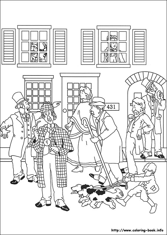 Sherlock Holmes coloring picture