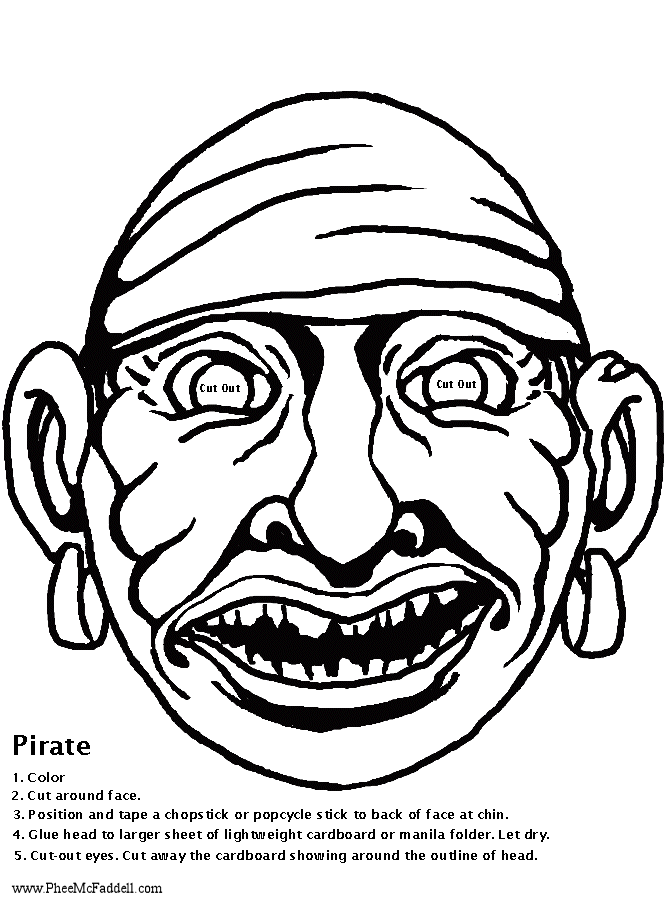 Scary Masks Coloring Pages