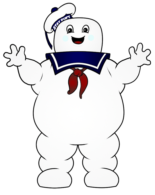 How to Draw Stay Puft Marshmallow Man - How to Draw Cartoons