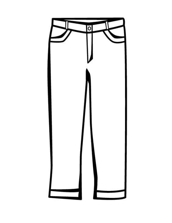 Pants Coloring Pages | Pants drawing ...