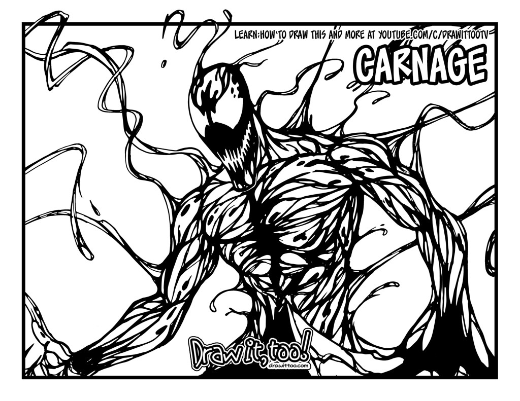 How to Draw CARNAGE (Classic Comic ...