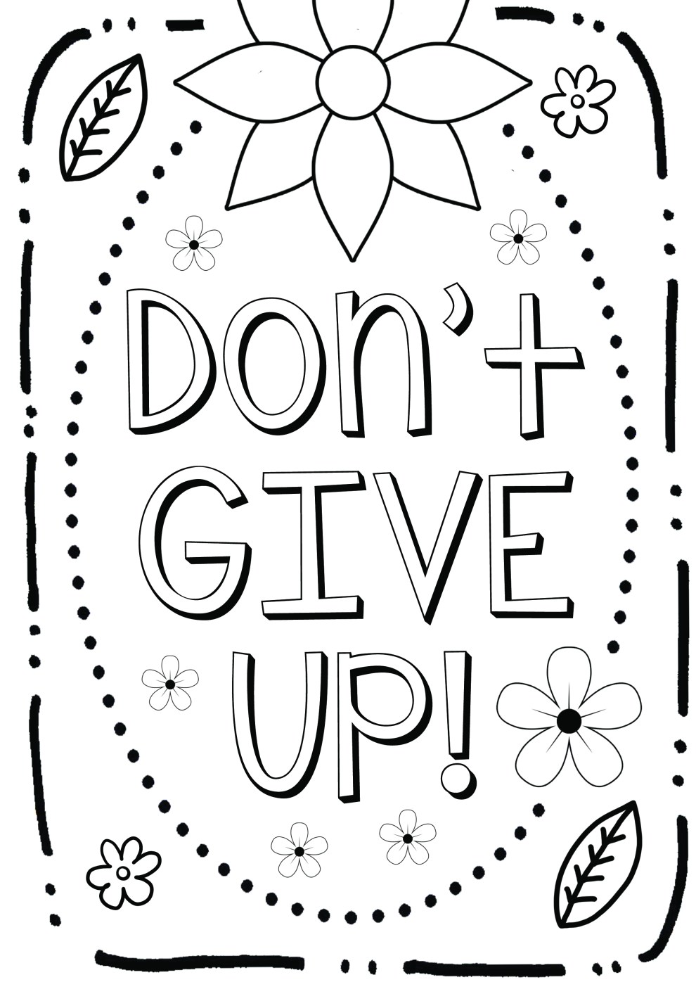 Free Coloring Page: Growth Mindset -