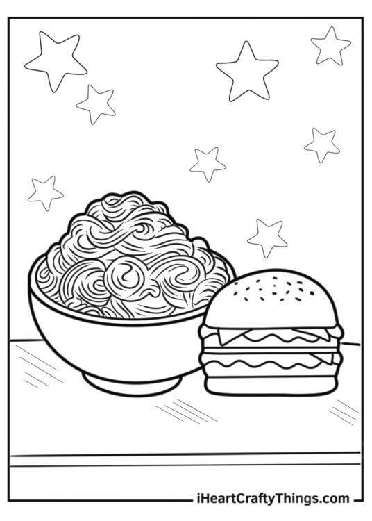 Cute Food Coloring Pages (100% Free ...