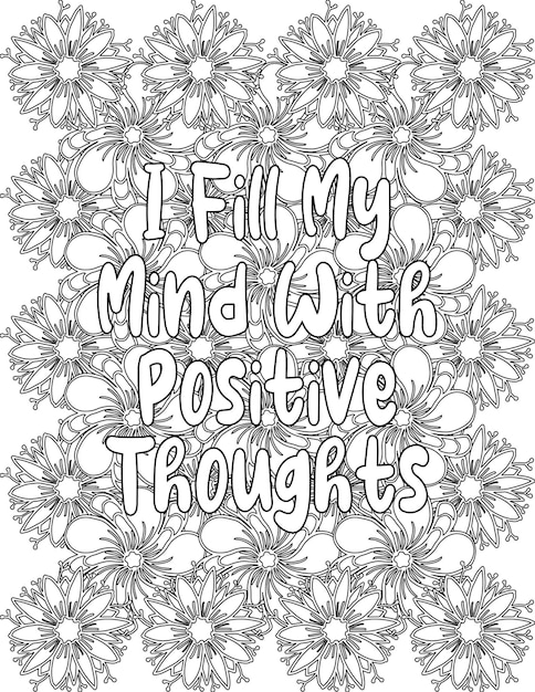 Positive affirmation coloring sheet ...