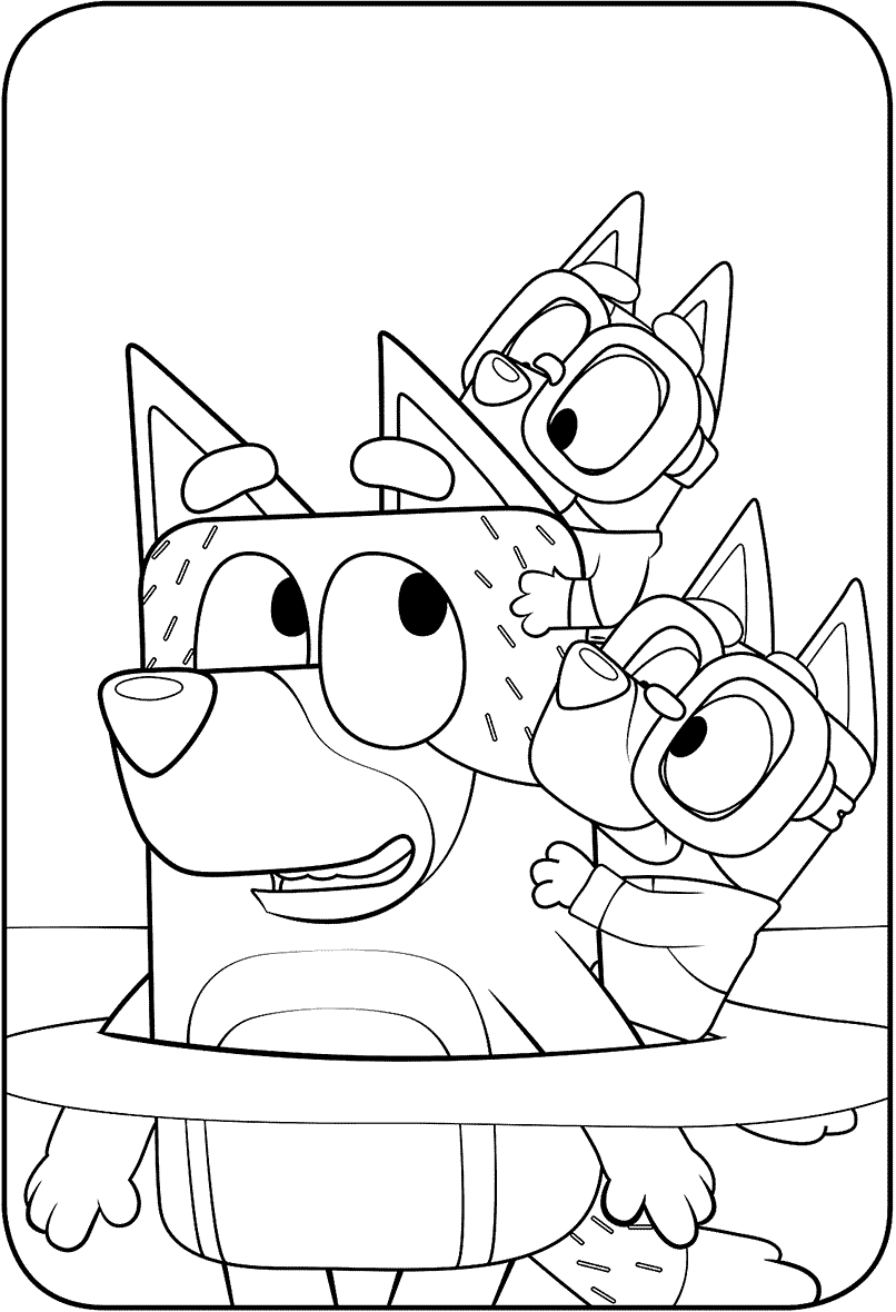 Bluey Bingo and Dad Coloring Pages - Get Coloring Pages
