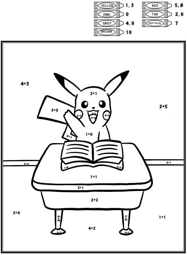 Pokemon Color By Number Coloring Pages - Free Printable Coloring Pages for  Kids