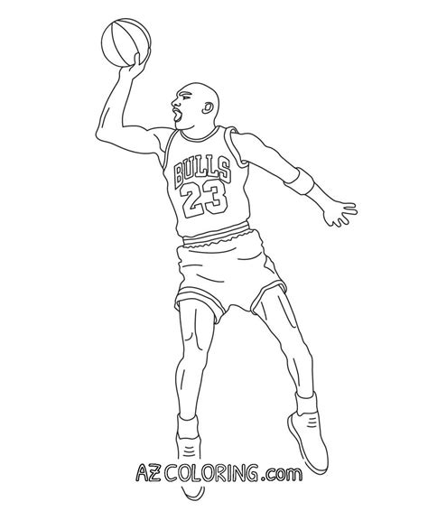 Michael Jordan Coloring Pages - Learny Kids