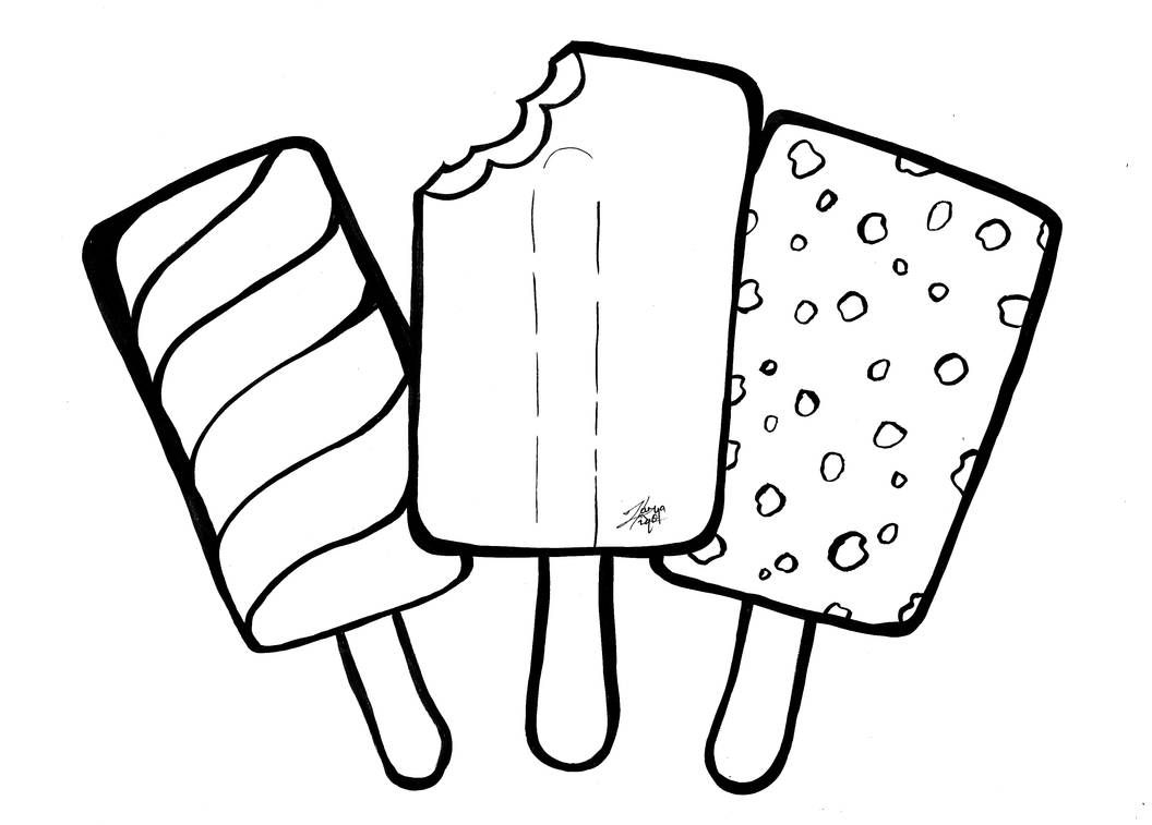 Popsicles - Free to Use by ZaryaKiqo in 2021 | Free coloring pages, Free  coloring, Free