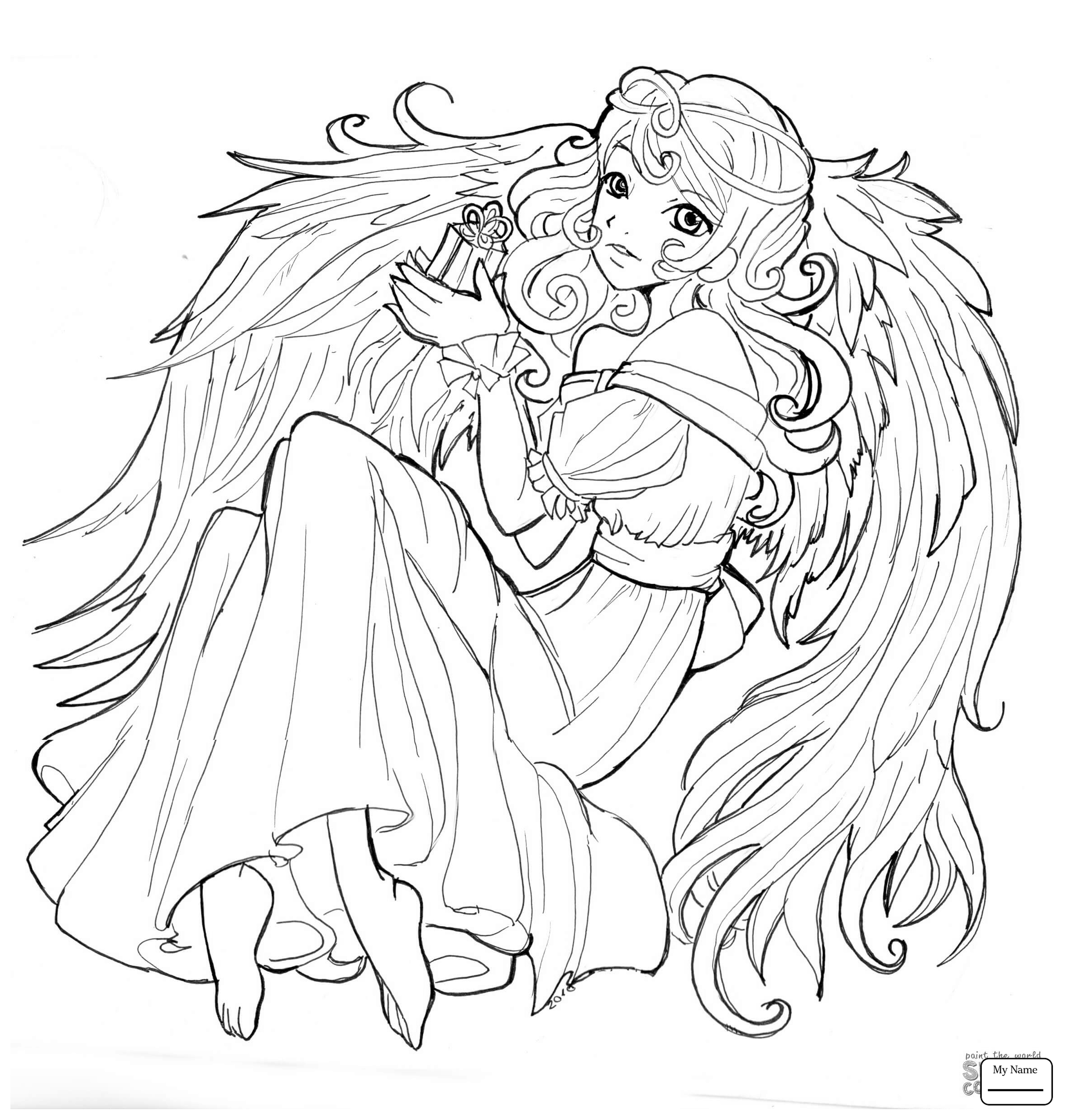 Demon Girl Coloring Pages