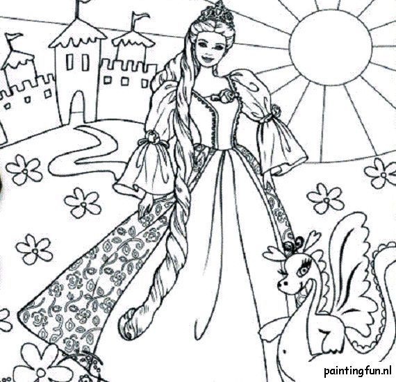 princess barbie coloring pages - High Quality Coloring Pages