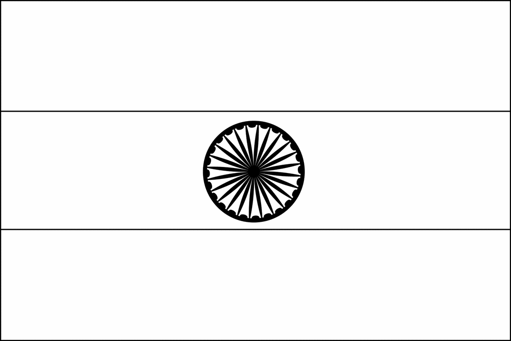 India Flag Coloring Page