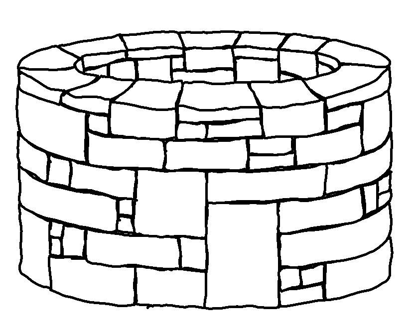 Coloring Pages of a Well | Coloring