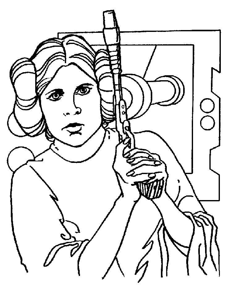 Star Wars Coloring Pages Princess Leia 154 | Free Printable 