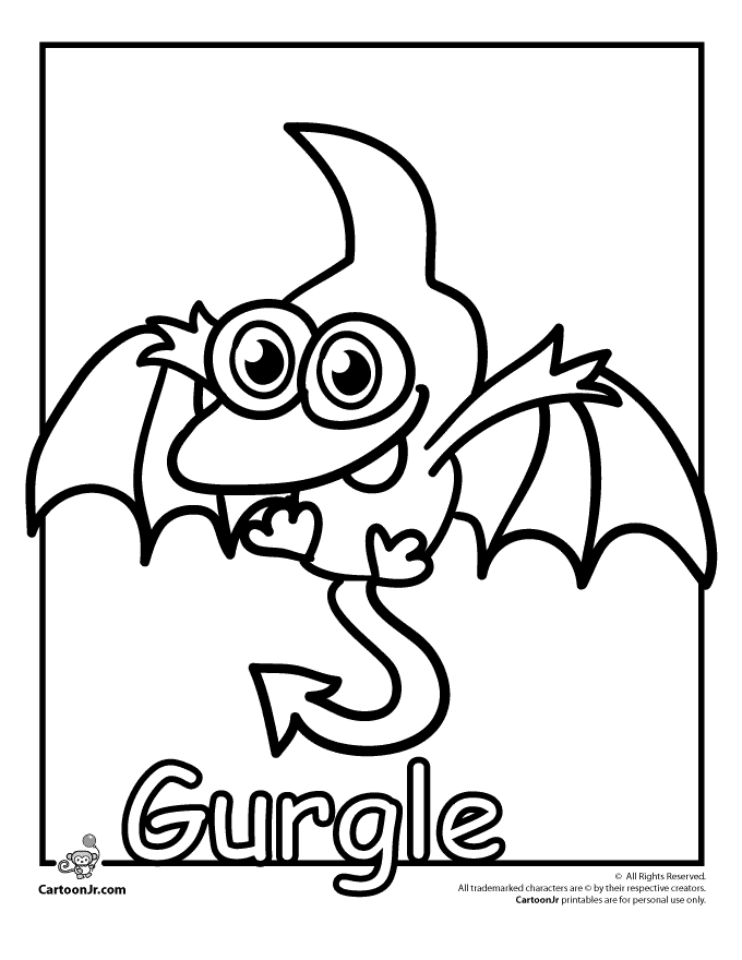 Cartoon Monster Coloring Pages Images & Pictures - Becuo
