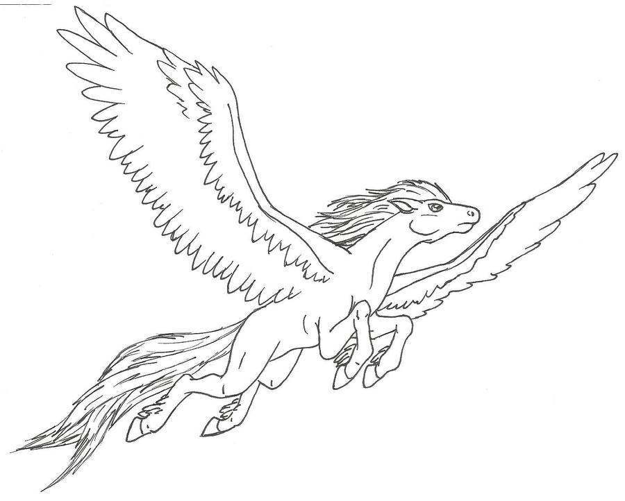 Pegasus - flying by Ninetales4Ever on deviantART
