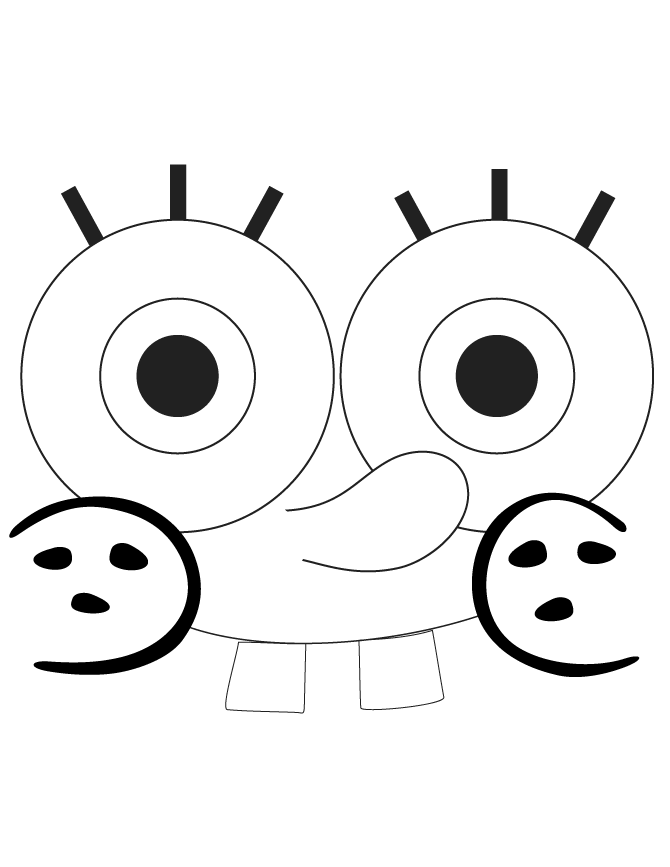Spongebob Face Template Coloring Page | Free Printable Coloring Pages