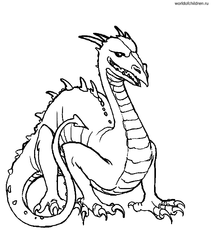 Free games for kids » Dragons coloring pages 5