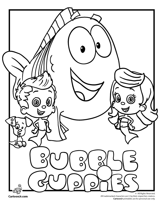 bubble guppies coloring pages