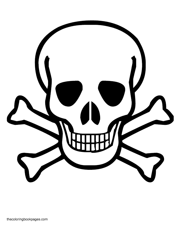 Skull and Crossbones 6 - Skull Coloring Pages