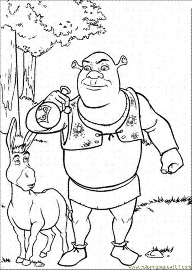 Coloring Pages Shrek Will Drink The Ingredients (Cartoons > Shrek 