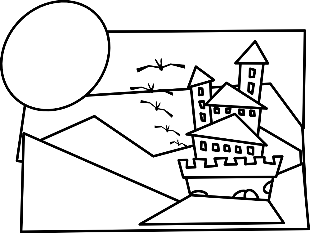 klsgfx castle 1 black white line coloring book colouring twitter 