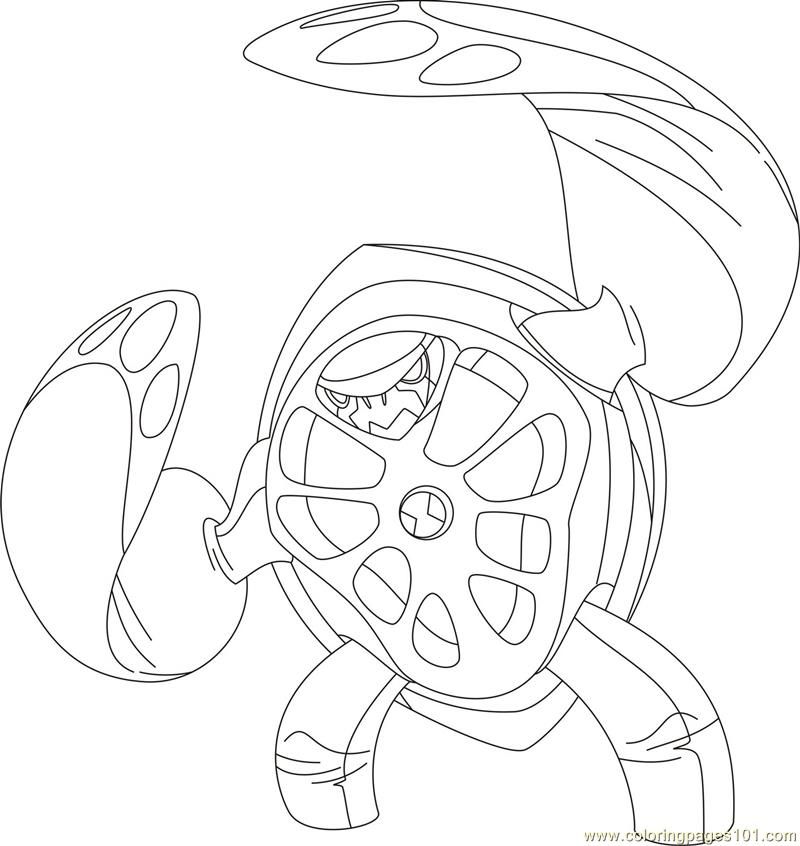 Coloring Pages Terraspin (Cartoons > Ben 10) - free printable 