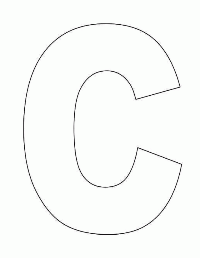 Letter A Coloring Sheets For Preschoolers Letter C Template 94694 