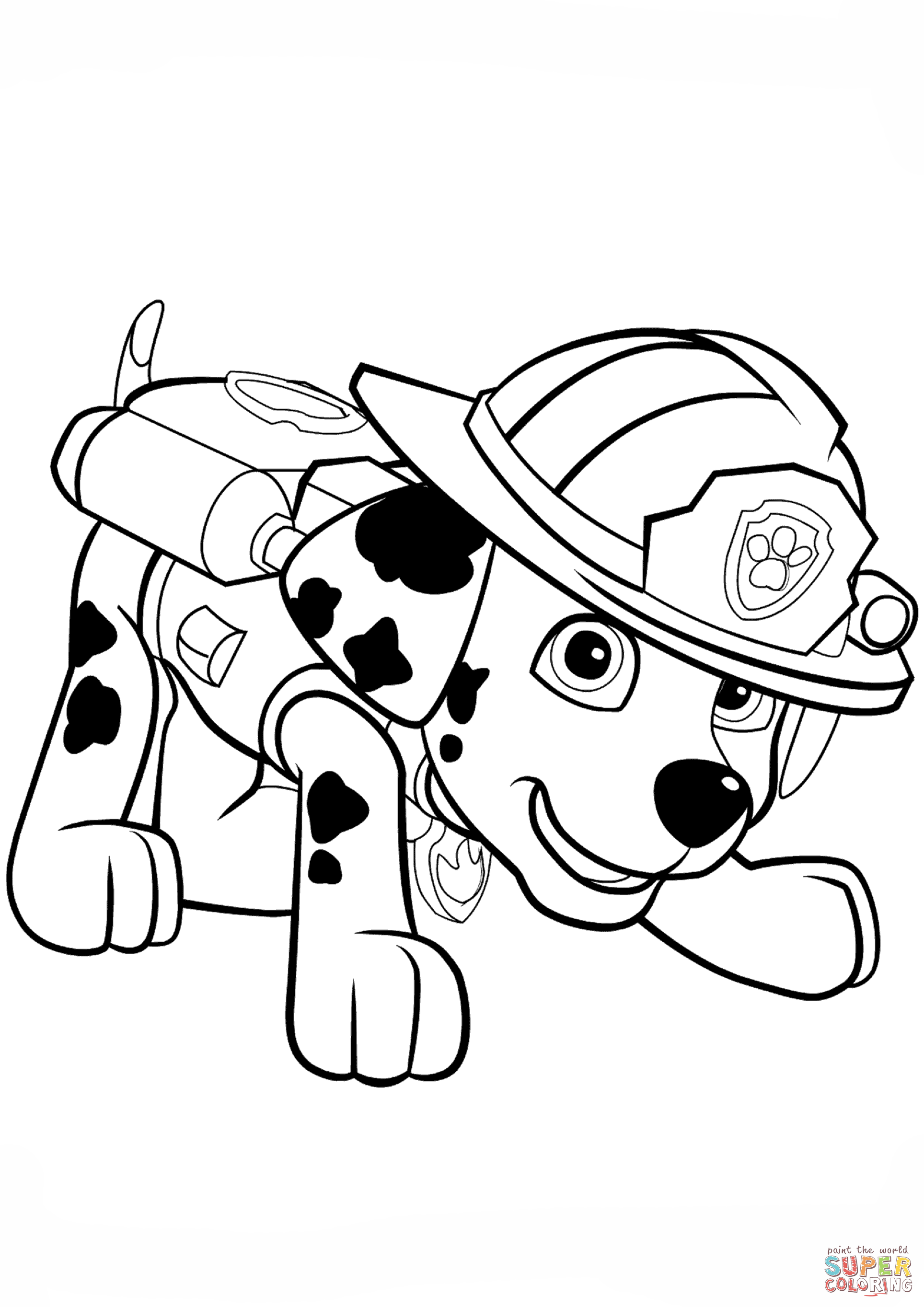 Paw Patrol Marshall Puppy coloring page | Free Printable Coloring Pages