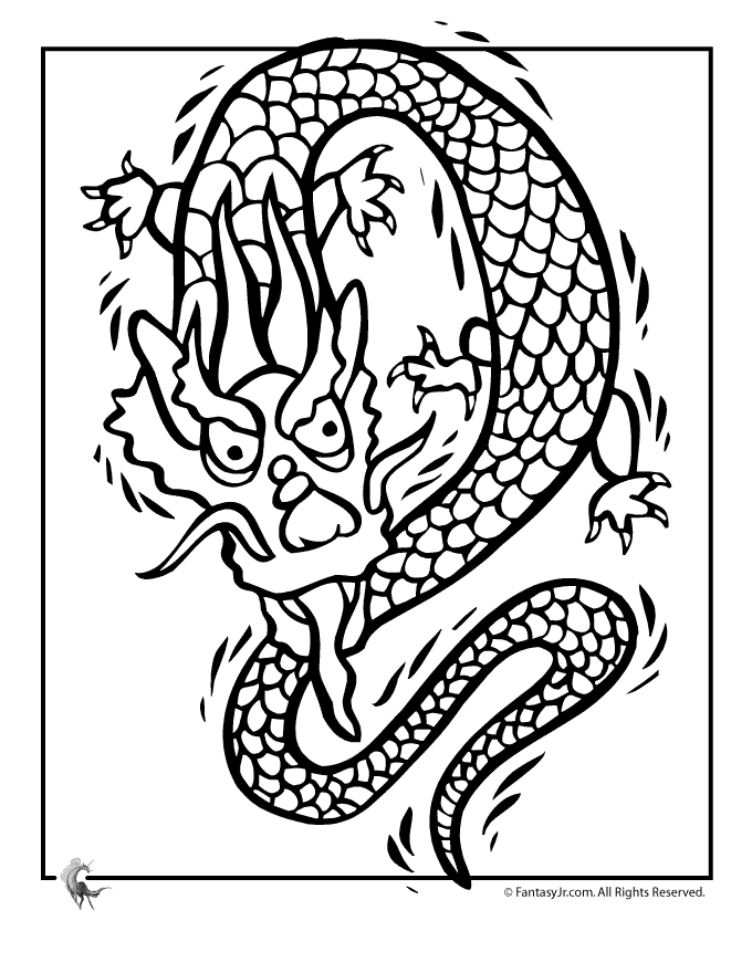 Ancient China Dragon Coloring Pages - Coloring Pages For All Ages