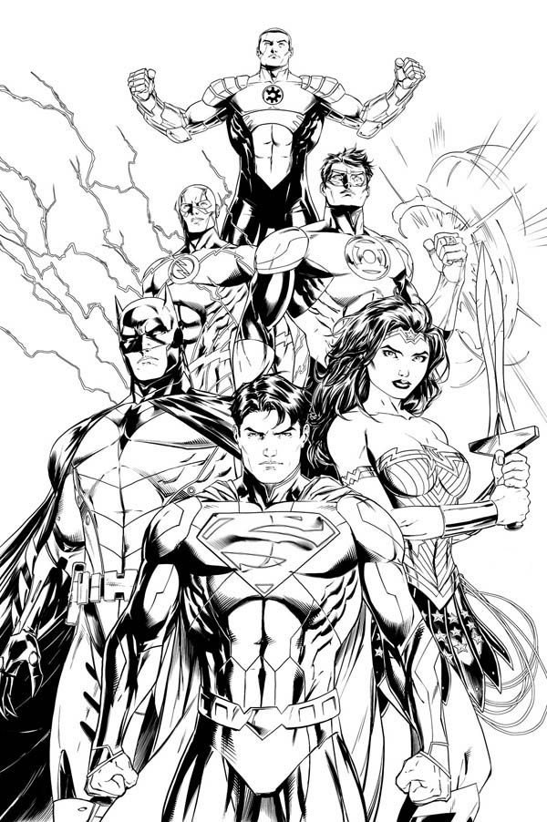 Silver Age of the Justice League of America Coloring Page - NetArt