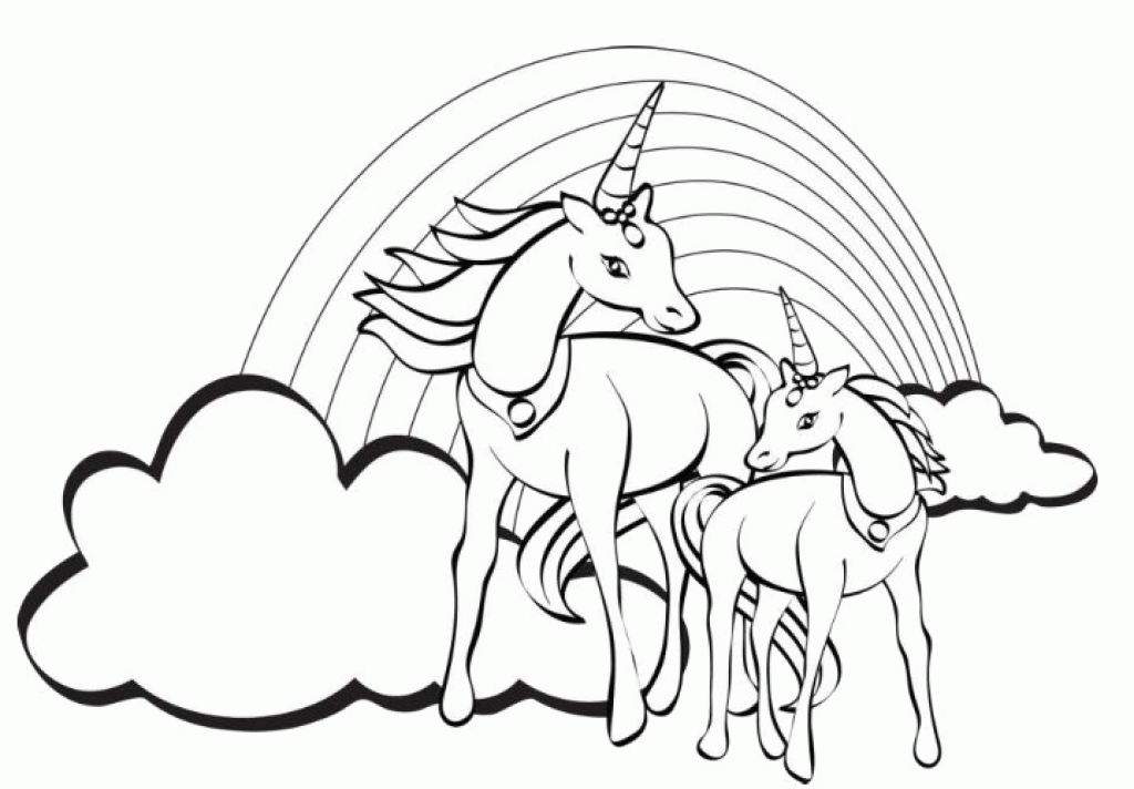 Unicorn Coloring Picture - Coloring Pages for Kids and for Adults