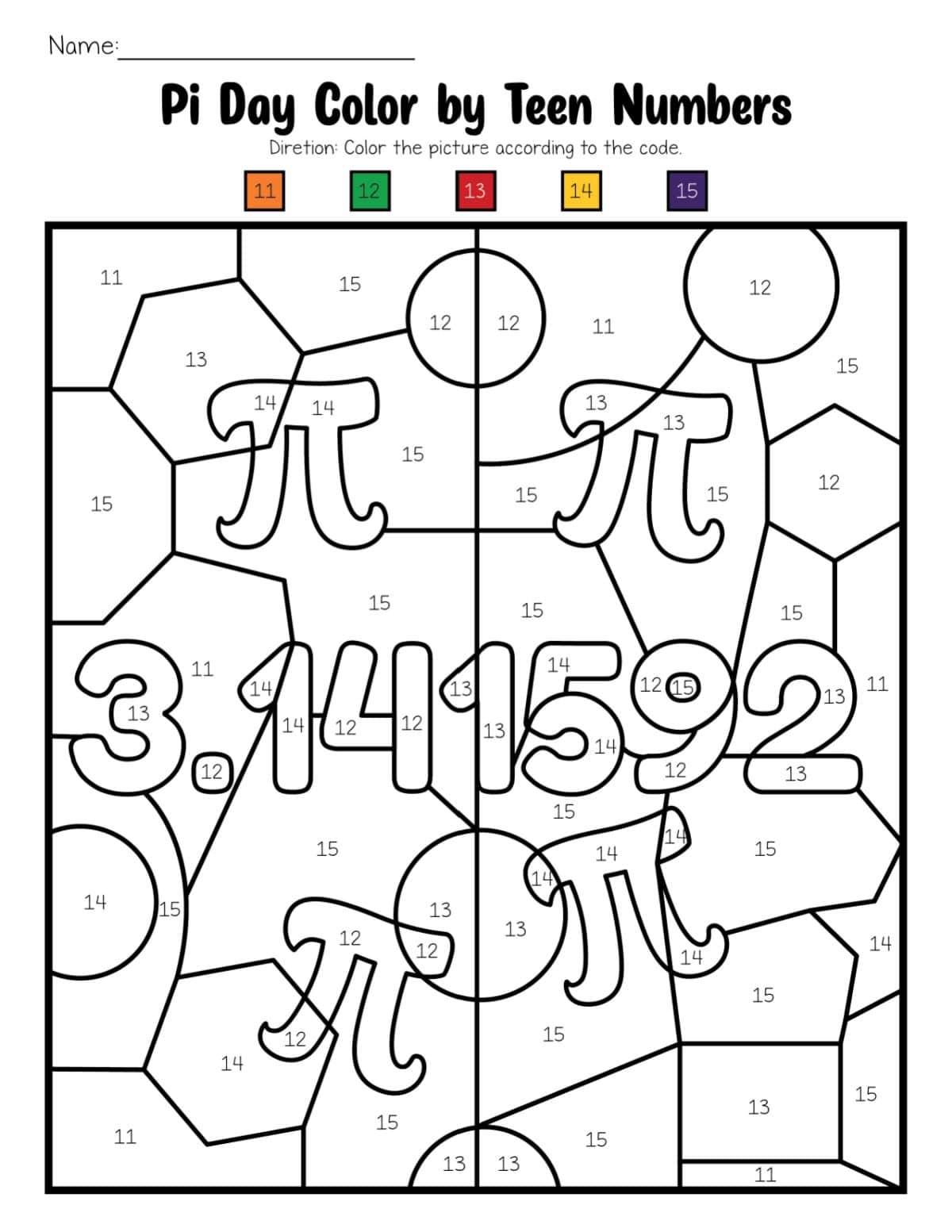 Pi Day Coloring Pages