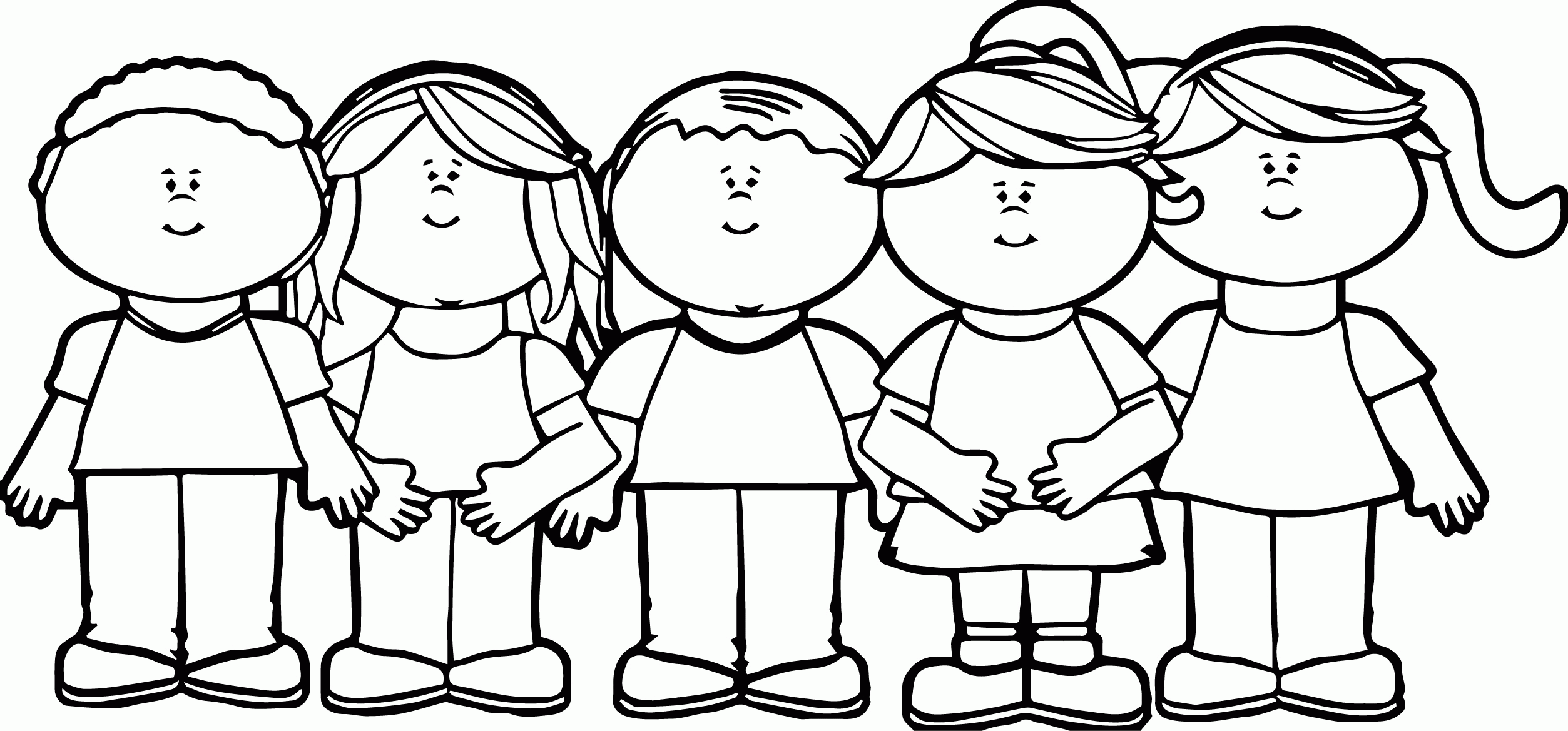 Children Happy Kids We Coloring Page | Wecoloringpage