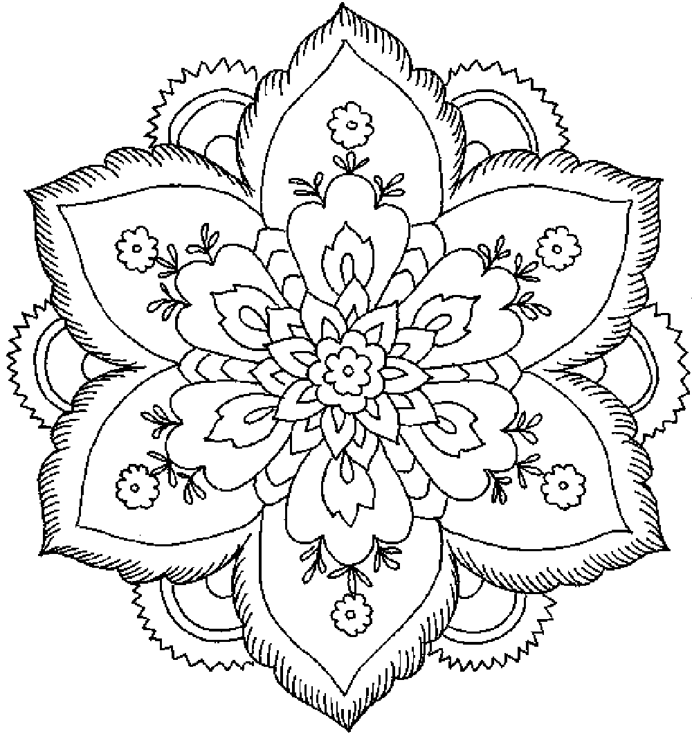 Printable Coloring Pages for Adults 367 - Printable Flower ...