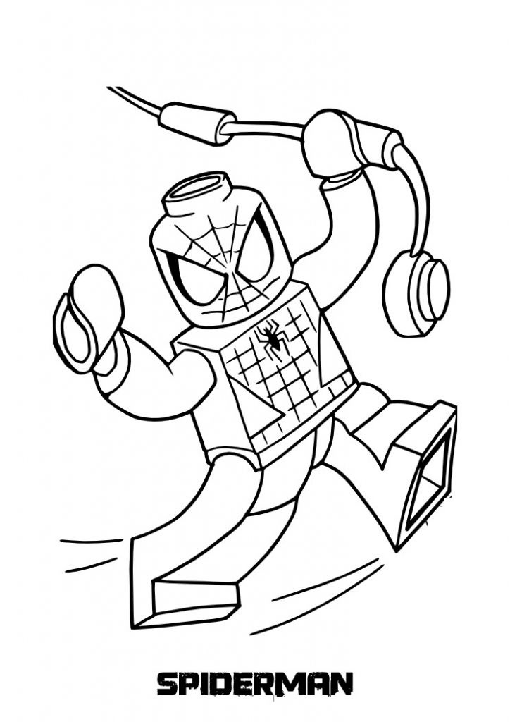 Incredible and also Beautiful Lego Spiderman Coloring Pages intended for  Home | Lego coloring pages, Lego coloring, Superhero coloring pages