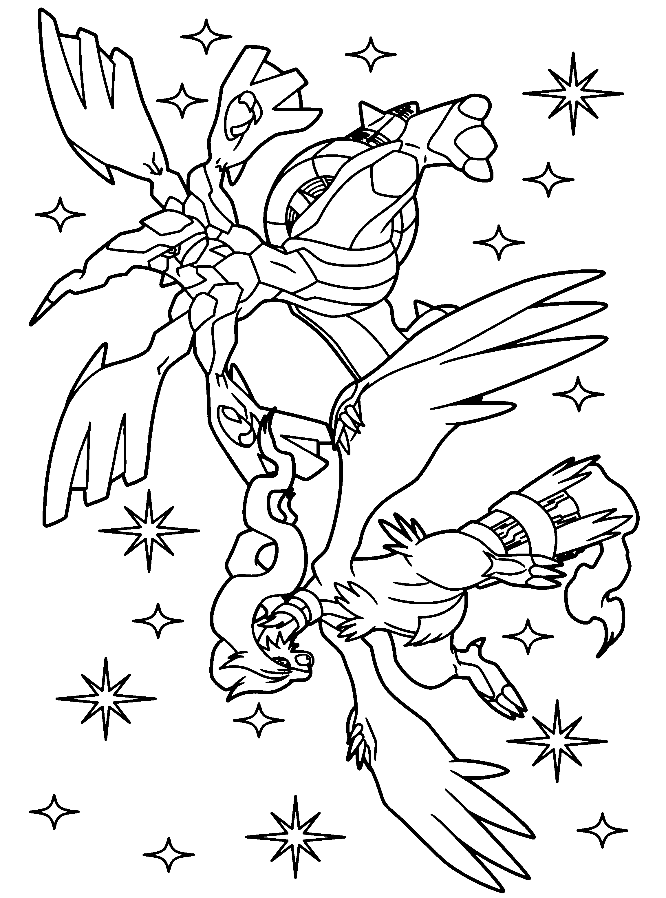 Reshiram coloring pages