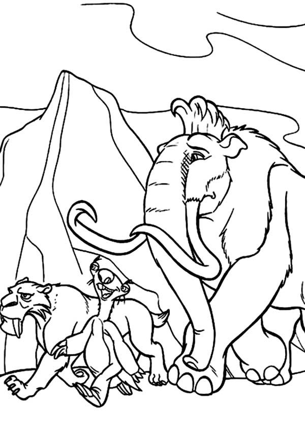 How to Draw the Animals of the Ice Age Coloring Pages : Batch Coloring