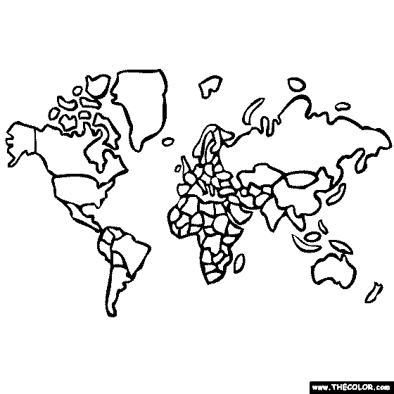 globe map coloring sheet. new coloring page blank map of the world ...