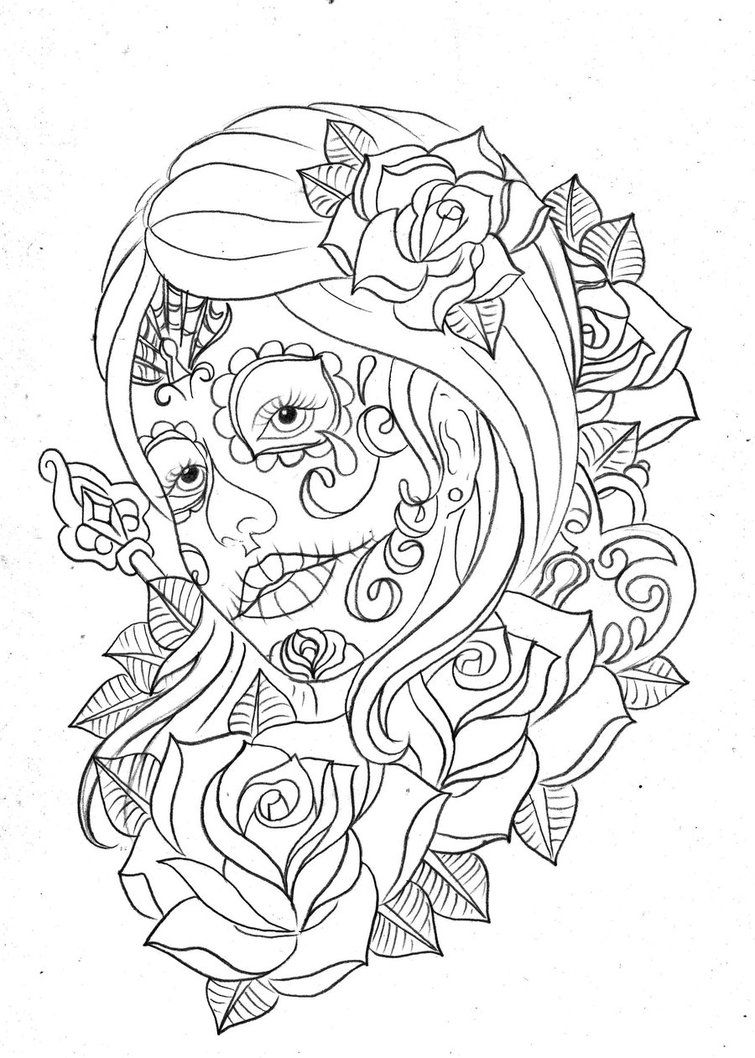 11 Pics of Day Of The Dead Coloring Pages Printable - Day of the ...