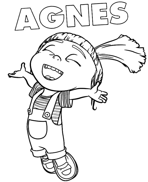 Minions Agnes coloring page - Topcoloringpages.net