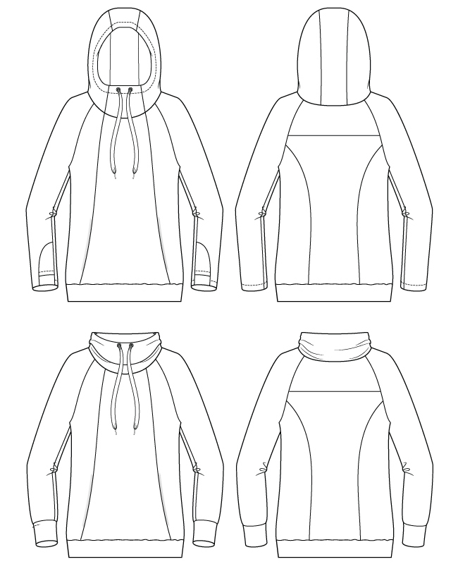 Lamma Hoodie & Sweatshirt Digital Sewing Pattern (PDF) | Itch to Stitch