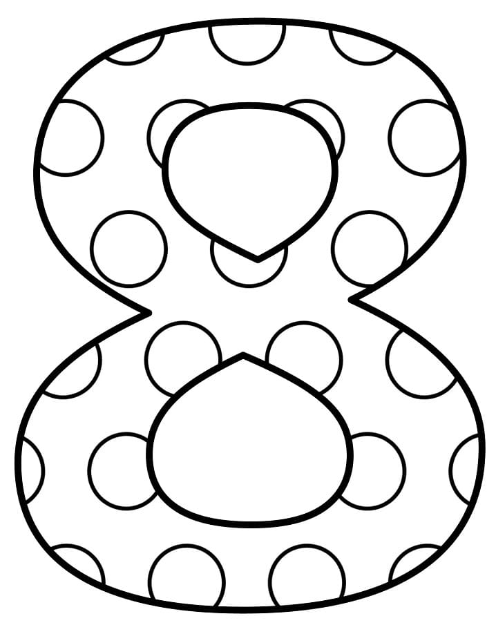 Number 8 Coloring Pages - Free Printable Coloring Pages for Kids